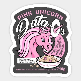 Pink Data Unicorn Sticker